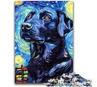 Puzzles pour Adultes et Adolescents, Puzzles, Ciel Nocturne, Labrador, défi d'intelligence cérébrale, Jouets addictifs, Cadeau d'anniversaire, Cadeaux, décoration Murale 26x38cm