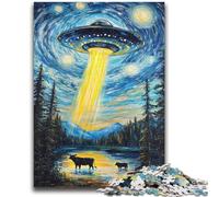 Puzzles pour Adultes et Adolescents, Puzzles Ciel Nocturne, OVNI, Jouets éducatifs, Anti-Stress, décoration d'intérieur Unique et Cadeaux 50x75cm