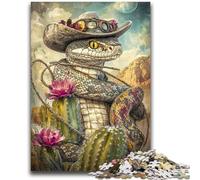 Puzzles pour Adultes et Adolescents, Puzzles Cowboy Snake, Jeu Stimulant, Jouets à Offrir en Cadeau pour Toute la Famille à partir de 14 Ans, 26x38cm