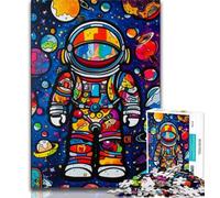 Puzzles pour Adultes et Adolescents, Puzzles d'astronautes colorés, Jeux éducatifs, décoration d'intérieur, Cadeau d'anniversaire, Art Mural (75x50cm)