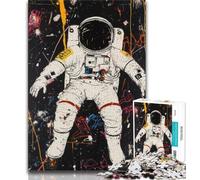 Puzzles pour Adultes et Adolescents, Puzzles d'astronautes, pour Jeu éducatif, défi, Cadeau d'anniversaire, décoration Murale (38x26cm)