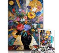 Puzzles pour Adultes et Adolescents, Puzzles de Fleurs dans Un Vase, Peinture, Jeux éducatifs, décoration d'intérieur, Cadeau d'anniversaire, Cadeaux, Art Mural (75x50cm)