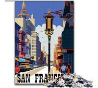 Puzzles pour Adultes et Adolescents, Puzzles des Rues de San Francisco, Jeux Amusants en Famille, Cadeaux pour Amis et Famille, à partir de 14 Ans (26x38cm), 1000 pièces