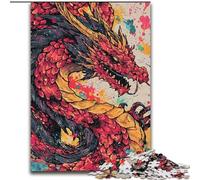 Puzzles pour Adultes et Adolescents, Puzzles Dragon Aquarelle, Jouets éducatifs, Jeux Anti-Stress, décoration Murale (Taille 50x75cm)