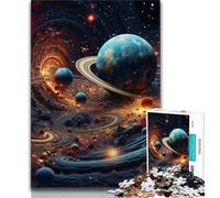 Puzzles pour Adultes et Adolescents Puzzles d'univers colorés pour Adolescents, Anti-Stress Défi Difficile Cadeaux du Père Noël Secret (Taille 75x50cm)