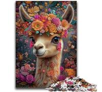 Puzzles pour Adultes et Adolescents, Puzzles en Forme de Fleur d'alpaga, adaptés aux Personnes de 14 Ans et Plus, Jeu éducatif, Jouet de défi, Cadeau d'anniversaire, 50x75cm