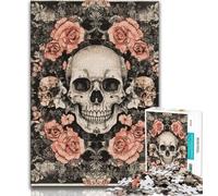 Puzzles pour Adultes et Adolescents, Puzzles en Forme de tête de Mort, Jouets éducatifs, Anti-Stress, pour renforcer l'amour Entre Couples (75x50cm)