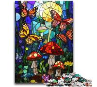 Puzzles pour Adultes et Adolescents, Puzzles en vitrail, Jeu de Quiz Papillon, idéal comme Cadeau pour Toute la Famille, 50x75cm