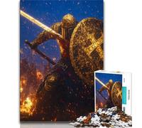 Puzzles pour Adultes et Adolescents, Puzzles Fantasy Knight, Jeux éducatifs, décoration d'intérieur, Cadeau d'anniversaire, Cadeaux, Art Mural (75x50cm)