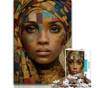 Puzzles pour Adultes et Adolescents, Puzzles Femme Africaine, Jeux éducatifs, décoration d'intérieur, Cadeau d'anniversaire, Cadeaux, Art Mural 50x75cm