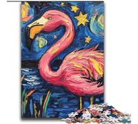 Puzzles pour Adultes et Adolescents, Puzzles Flamingo Night Sky pour Les 14 Ans et Plus, Jeu intellectuel, Cadeaux d'anniversaire de Noël 70x100cm