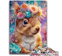Puzzles pour Adultes et Adolescents, Puzzles Fleurs et écureuil pour Les Plus de 14 Ans, Jeu Impossible, Cadeau de Noël ou d'anniversaire, 26x38cm