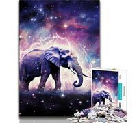 Puzzles pour Adultes et Adolescents, Puzzles Galaxies Éléphants, Jeu Familial éducatif adapté à la décoration de Bureau (75x50cm)