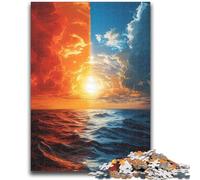 Puzzles pour Adultes et Adolescents Puzzles Glace et Feu Ciel Jouet éducatif intellectuel décompressant Convient aux Couples pour Et Âge 14 50x75cm