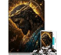 Puzzles pour Adultes et Adolescents, Puzzles Golden Fantasy Jesus, Aide Le Cerveau à exercer des Jouets addictifs pour cultiver la Patience, Collection d'artistes, Beaux-Arts 50x75cm