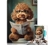 Puzzles pour Adultes et Adolescents Puzzles Goldendoodle Mignons pour Adolescents, Anti-Stress, défi Difficile, Cadeaux du Père Noël Secret (Taille 75x50cm)