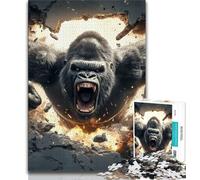 Puzzles pour Adultes et Adolescents, Puzzles Gorilles, Aide Le Cerveau à exercer des Jouets addictifs pour cultiver la Patience, Collection d'artistes, Beaux-Arts (75x50cm)