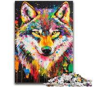 Puzzles pour Adultes et Adolescents, Puzzles Graffiti Wolf, Jeu Stimulant pour Tous, pour Femmes, Cadeaux pour Hommes 50x75cm