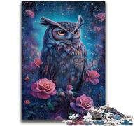 Puzzles pour Adultes et Adolescents, Puzzles, Hibou Rose, Jeu Stimulant, Jouets, Cadeaux pour Toute la Famille, à partir de 14 Ans, 50x75cm