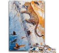 Puzzles pour Adultes et Adolescents, Puzzles Léopard sur l'arbre, défi d'intelligence cérébrale, Jouets addictifs, Cadeau d'anniversaire, Cadeaux, Art Mural 26x38cm