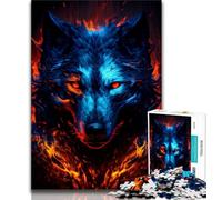 Puzzles pour Adultes et Adolescents Puzzles Loup pour Adolescents, Anti-Stress Défi Difficile Cadeaux du Père Noël Secret (Taille 38x26cm)