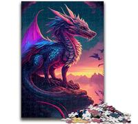 Puzzles pour Adultes et Adolescents Puzzles Magnifique Dragon Design Vibrant et Unique Expérience de Puzzle relaxante et stimulante 50x75cm