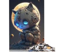 Puzzles pour adultes et adolescents, puzzles mécaniques en forme de chat, jeu pour les familles adultes et adolescents, 1000 pièces (75x50 cm)
