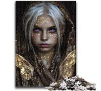 Puzzles pour Adultes et Adolescents Puzzles Mystérieuse Elfe Fille Anti-Stress Défi Difficile à Offrir en Cadeau à Toute la Famille 50x75cm