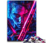 Puzzles pour Adultes et Adolescents Puzzles Ninja néon Japonais pour 14 Ans et Plus Jeux éducatifs pour Adultes et Adolescents Illustration Cadeau 26x38cm