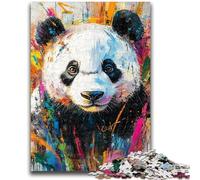 Puzzles pour Adultes et Adolescents, Puzzles Panda, Peinture à l'huile, Jeu Stimulant, Jouets, Cadeaux pour Toute la Famille, à partir de 14 Ans, 26x38cm