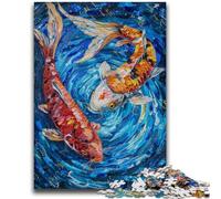 Puzzles pour Adultes et Adolescents, Puzzles Poissons koï, Jeu Stimulant pour Tous, pour Femmes, Cadeaux pour Hommes 50x75cm