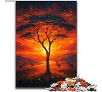 Puzzles pour Adultes et Adolescents, Puzzles Prairies africaines, Jeu Familial, Cadeaux d'anniversaire, défi Haute difficulté (Taille 50x75cm)