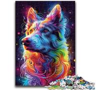 Puzzles pour Adultes et Adolescents, Puzzles psychédéliques, Chien, Jeu de Quiz, pour renforcer l'amour Entre Couples, pour Les Adolescents de 14 Ans et Plus, 50x75cm