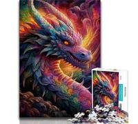 Puzzles pour Adultes et Adolescents, Puzzles psychédéliques, Dragon, Aide Le Cerveau à exercer, Jouets addictifs pour cultiver la Patience, Collection d'artistes, Beaux-Arts (75x50cm)