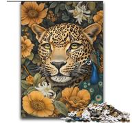 Puzzles pour Adultes et Adolescents Puzzles Puzzle Léopard Doré Jeu de Quiz pour est idéal comme Cadeau pour Toute la Famille 70x100cm