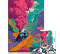 Puzzles pour Adultes et Adolescents, Puzzles Smog Train, Anti-Stress, Vacances à la Maison, Cadeaux d'anniversaire Uniques pour Les 14 Ans et Plus 38x26cm