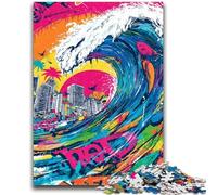 Puzzles pour Adultes et Adolescents, Puzzles Surf Graffiti, Anti-Stress, défi Difficile, à Offrir en Cadeau à Toute la Famille, 26x38cm
