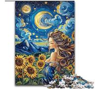Puzzles pour Adultes et Adolescents, Puzzles Tournesol Fille, Chaque pièce est Unique - Jeu Familial Stimulant et Amusant pour Les 14 Ans (Taille 26x38cm)