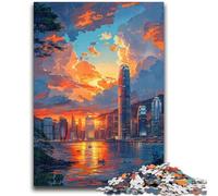 Puzzles pour Adultes et Adolescents Puzzles Ville au Coucher du Soleil pour et à partir de 14 Ans Jouets de Jeu Car il est idéal comme Cadeau pour Toute la Famille 50x75cm