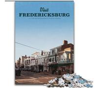 Puzzles pour Adultes et Adolescents, Puzzles, visitez Fredericksburg, Jeux Amusants en Famille, Cadeaux pour Amis et Famille, à partir de 14 Ans (26x38cm), 1000 pièces
