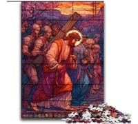 Puzzles pour Adultes et Adolescents, Puzzles vitraux, Jésus, Jouets éducatifs, Jeux familiaux, renforce l'amour Entre Les Couples, 70x100cm