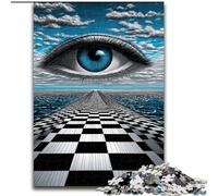 Puzzles pour Adultes et Adolescents, Puzzles Yeux psychédéliques, Jouet éducatif et décompressant, Cadeau d'anniversaire, décoration Murale (Taille 50x75cm)