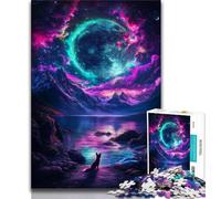 Puzzles pour Adultes et Adolescents Renard sous la planète 1000 pièces pour Adultes, Jeux éducatifs, décoration d'intérieur, Convient pour la décoration de Bureau (Taille 38x26cm)