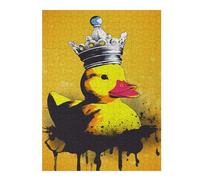 Puzzles pour Adultes Et Adolescents Rubber Duck with Crown Puzzles pour Adultes - Décoration Murale - Modèle À Assembler - Difficulté Et Défi