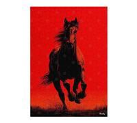 Puzzles pour Adultes Et Adolescents Running Horse Silhouette - Bold Red Power Puzzles À Monter Soi-même, Jouets, Décoration Idéale, Interaction Parent-Enfant 38x26cm/1000pcs