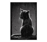 Puzzles pour Adultes Et Adolescents Sad Cat Puzzles pour Adultes - Décoration Murale - Modèle À Assembler - Difficulté Et Défi