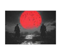 Puzzles pour Adultes Et Adolescents Samurai Silhouettes Puzzles pour Adultes, Jouets À Monter Soi-même, Modèles À Assembler, Cadeaux d'anniversaire Et Cadeaux Uniques 1000pcs(75x50cm)