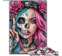 Puzzles pour Adultes et Adolescents Skullgirls pour Les 14 Ans et Plus Jeu de Casse-tête Meilleur Cadeau pour Adultes et Adolescents 26x38cm