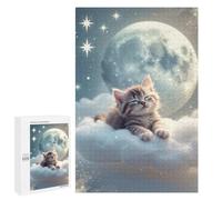 Puzzles pour Adultes Et Adolescents Sleeping Kitten on Cloud Puzzles pour Adultes, Jeu Familial Difficile, Défi Idéal comme Cadeau 1000 PCS
