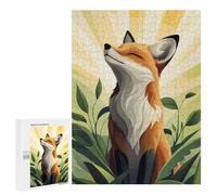 Puzzles pour Adultes Et Adolescents Smiling Fox in Sunlight Puzzles pour Adultes, Jeu Familial Difficile, Défi Idéal comme Cadeau 500 PCS